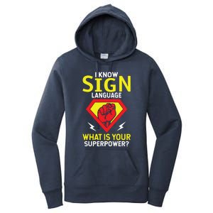 Asl Tee Deaf Tee Deaf Culture American Sign Language Women's Pullover Hoodie