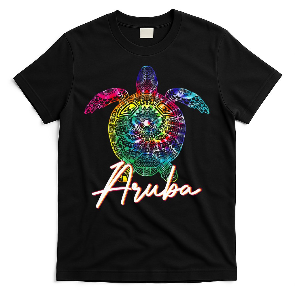 Aruba Tie Dye Sea Turtle Matching Family Vacation T-Shirt