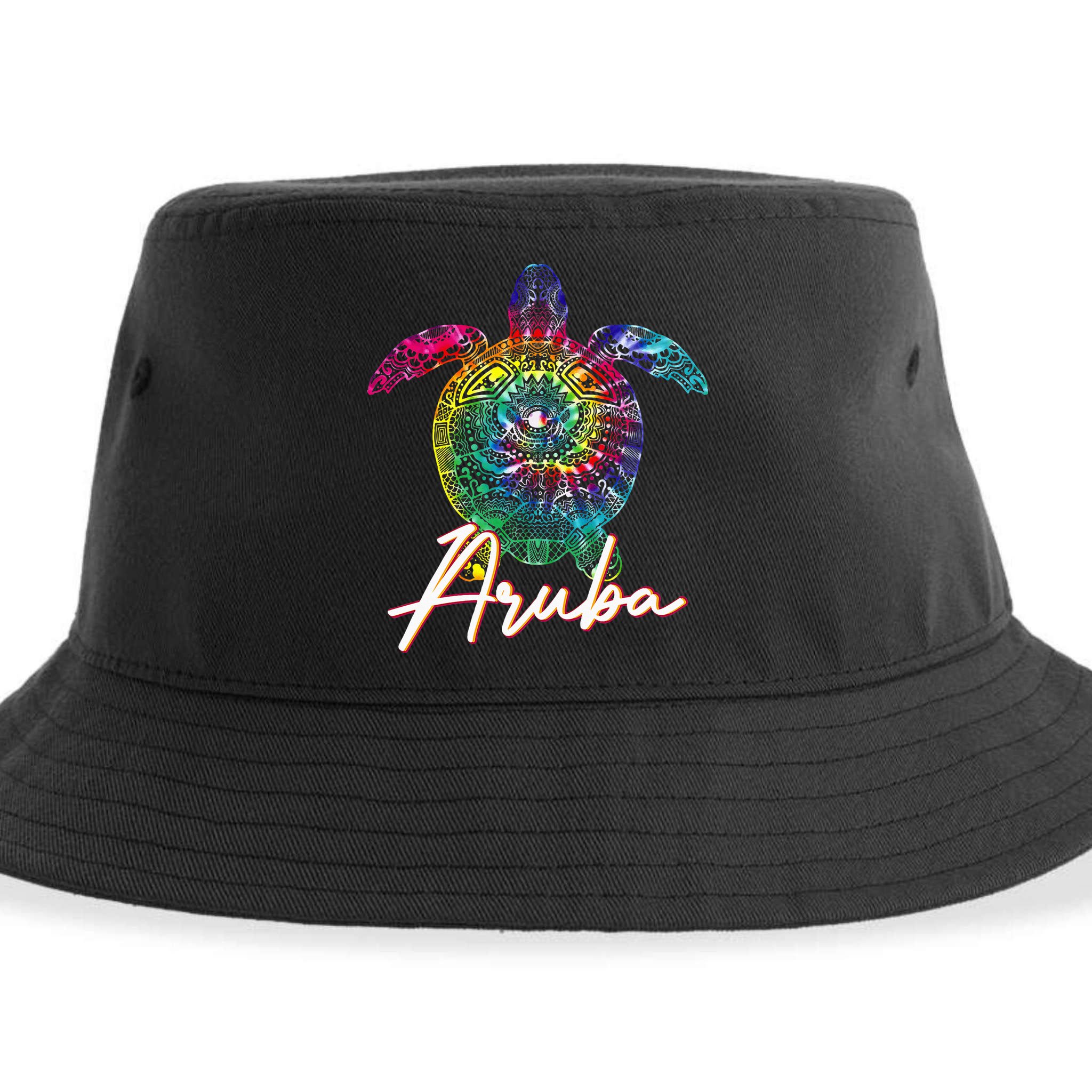 Aruba Tie Dye Sea Turtle Matching Family Vacation Sustainable Bucket Hat