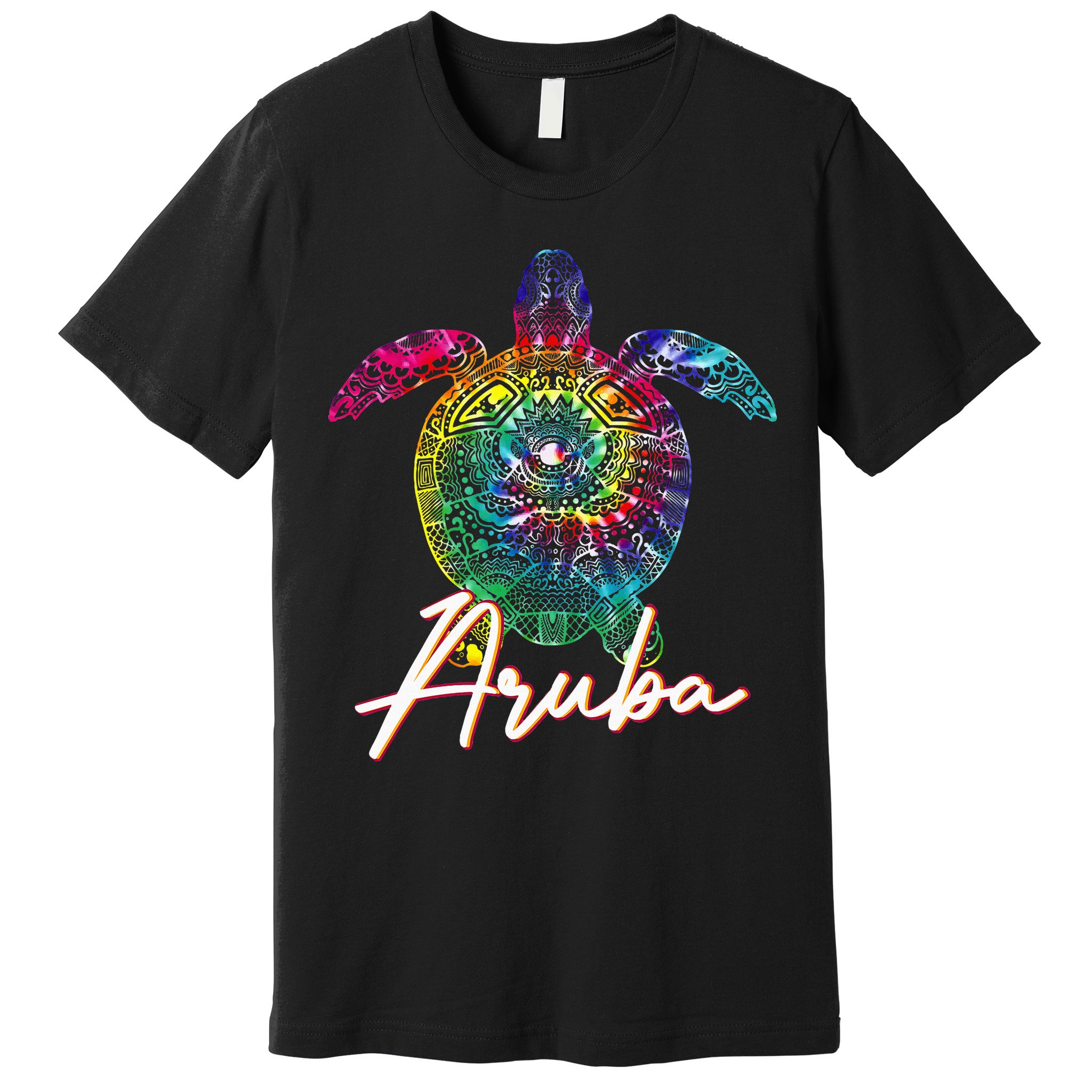 Aruba Tie Dye Sea Turtle Matching Family Vacation Premium T-Shirt