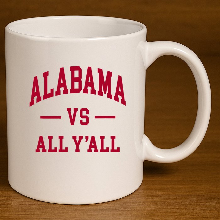 Alabama Throwback Design Classic 11oz C Handle Ceramic Mug