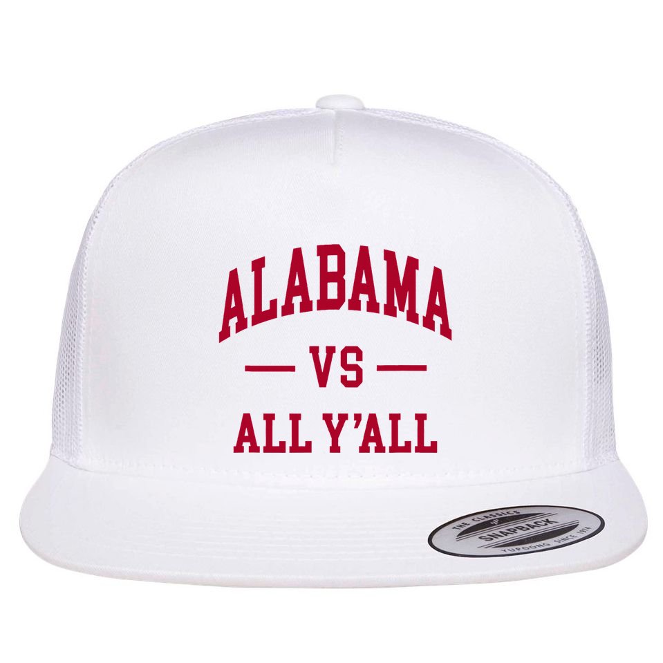 Alabama Throwback Design Classic Flat Bill Trucker Hat