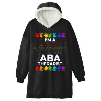 Aba Therapist Data Behavior Analyst Autism Therapy Hooded Wearable Blanket