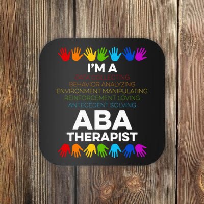 Aba Therapist Data Behavior Analyst Autism Therapy Coaster