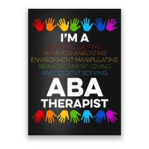 Aba Therapist Data Behavior Analyst Autism Therapy Poster