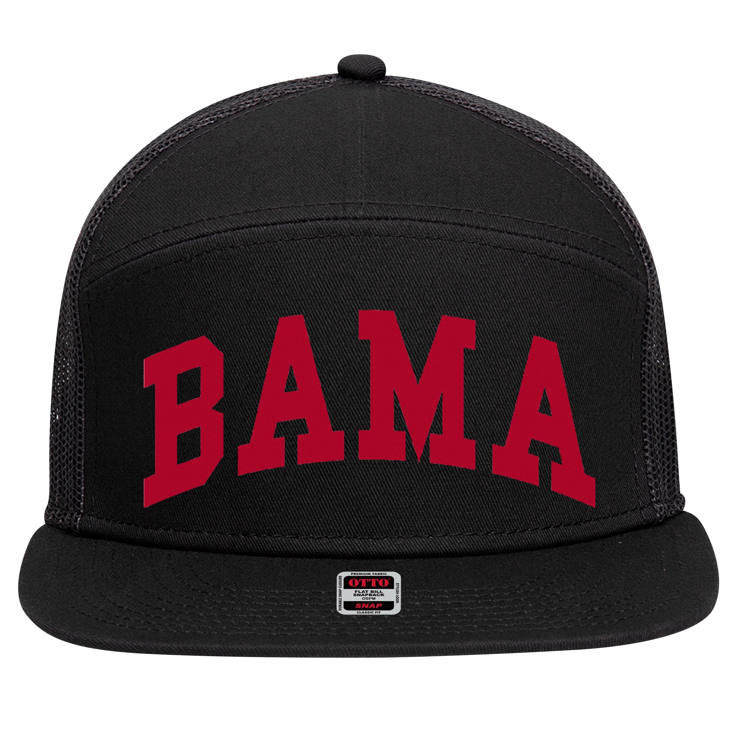 Alabama Throwback Design Classic 7 Panel Mesh Trucker Snapback Hat