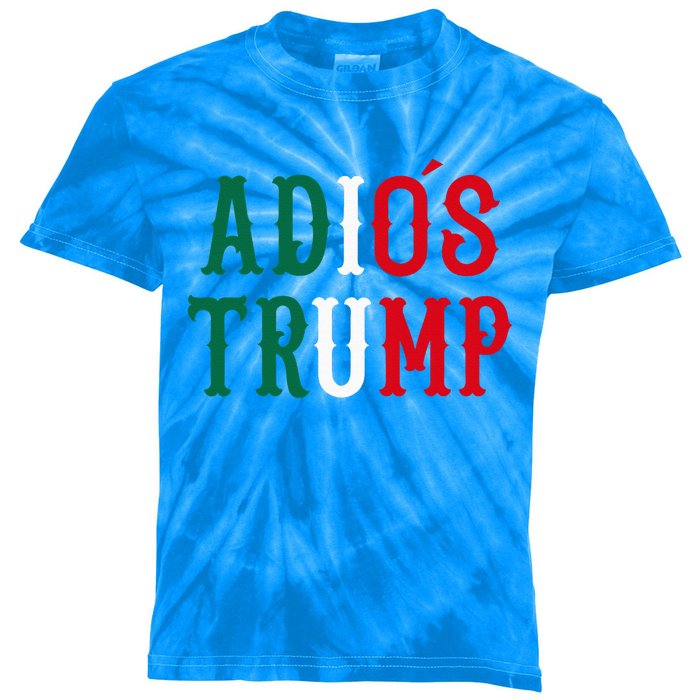 Adios Trump Democrat 2024 Election Kids Tie-Dye T-Shirt