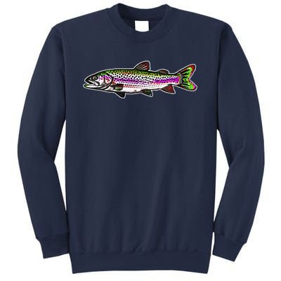 Abstract Trout Design Fly Fishing Trout Fisherman Sweatshirt