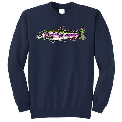 Abstract Trout Design Fly Fishing Trout Fisherman Tall Sweatshirt