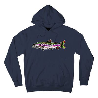 Abstract Trout Design Fly Fishing Trout Fisherman Tall Hoodie