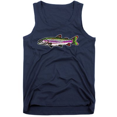 Abstract Trout Design Fly Fishing Trout Fisherman Tank Top