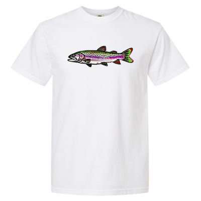 Abstract Trout Design Fly Fishing Trout Fisherman Garment-Dyed Heavyweight T-Shirt