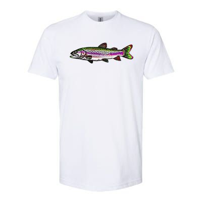 Abstract Trout Design Fly Fishing Trout Fisherman Softstyle CVC T-Shirt