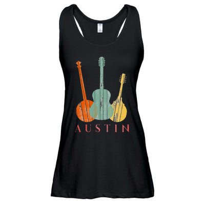 Austin Texas Distressed Music Ladies Essential Flowy Tank