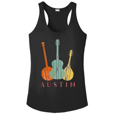 Austin Texas Distressed Music Ladies PosiCharge Competitor Racerback Tank