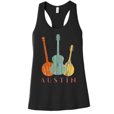 Austin Texas Distressed Music Women's Racerback Tank