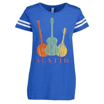 Austin Texas Distressed Music Enza Ladies Jersey Football T-Shirt