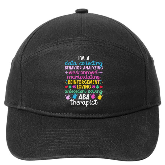 Aba Therapist Definition Applied Behavior Analysis 7-Panel Snapback Hat