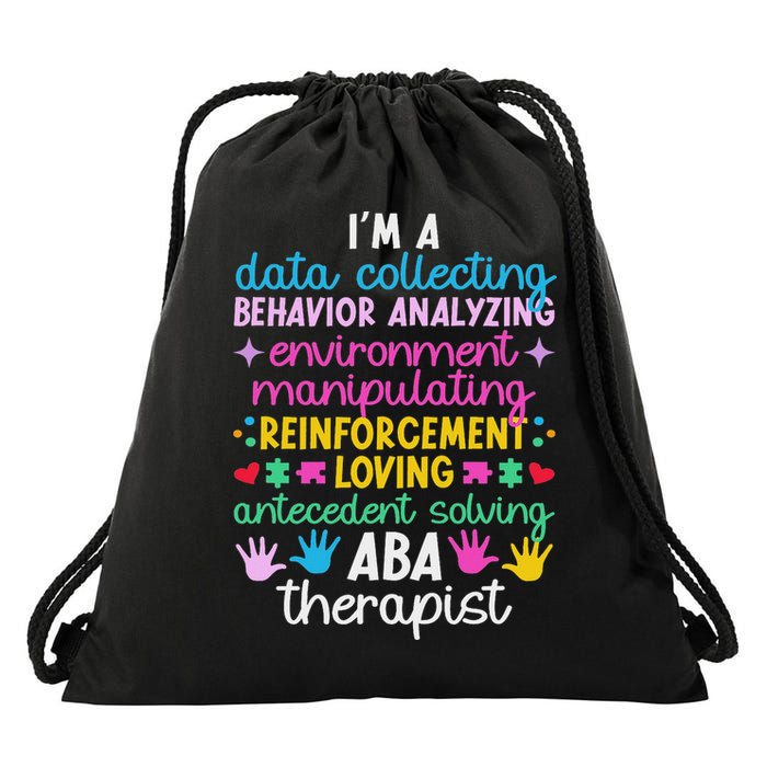 Aba Therapist Definition Applied Behavior Analysis Drawstring Bag