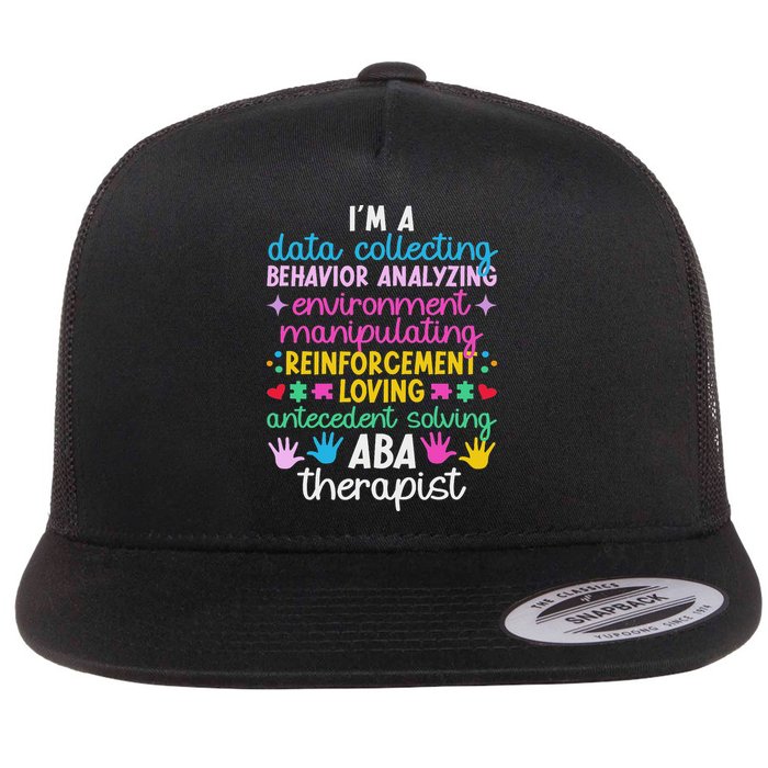 Aba Therapist Definition Applied Behavior Analysis Flat Bill Trucker Hat