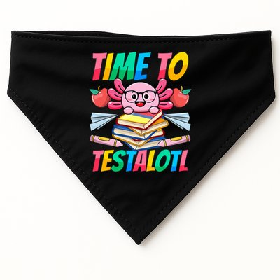 Axolotl Test Day Teacher Time To Testalotl Testing Day Women  USA-Made Doggie Bandana