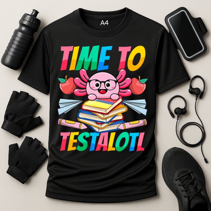 Axolotl Test Day Teacher Time To Testalotl Testing Day Women  Cooling Performance Crew T-Shirt