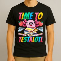 Axolotl Test Day Teacher Time To Testalotl Testing Day Women  T-Shirt