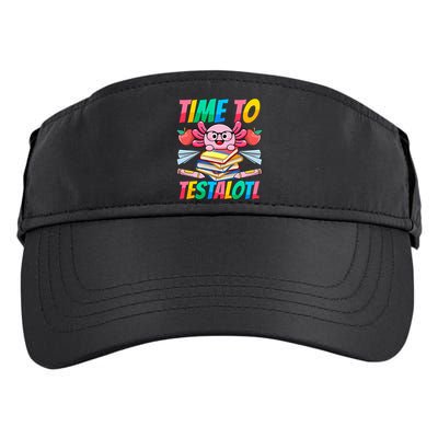 Axolotl Test Day Teacher Time To Testalotl Testing Day Women  Adult Drive Performance Visor