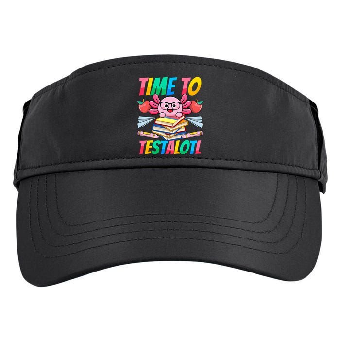 Axolotl Test Day Teacher Time To Testalotl Testing Day Women  Adult Drive Performance Visor
