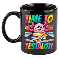 Axolotl Test Day Teacher Time To Testalotl Testing Day Women  11oz C Handle Ceramic Mug