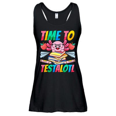 Axolotl Test Day Teacher Time To Testalotl Testing Day Women  Ladies Essential Flowy Tank