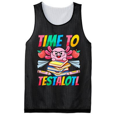 Axolotl Test Day Teacher Time To Testalotl Testing Day Women  Mesh Reversible Basketball Jersey Tank