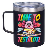 Axolotl Test Day Teacher Time To Testalotl Testing Day Women  12oz Stainless Steel Coffee Mug