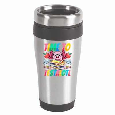 Axolotl Test Day Teacher Time To Testalotl Testing Day Women  16oz Travel Tumbler