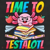 Axolotl Test Day Teacher Time To Testalotl Testing Day Women  Golf Towel