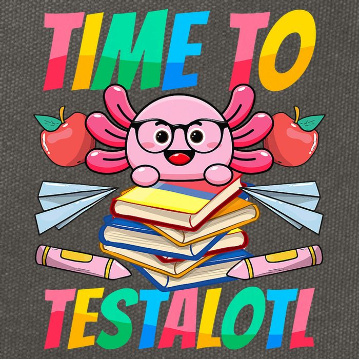 Axolotl Test Day Teacher Time To Testalotl Testing Day Women  Cotton Canvas Backpack