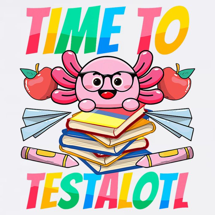 Axolotl Test Day Teacher Time To Testalotl Testing Day Women  Garment-Dyed Sweatshirt
