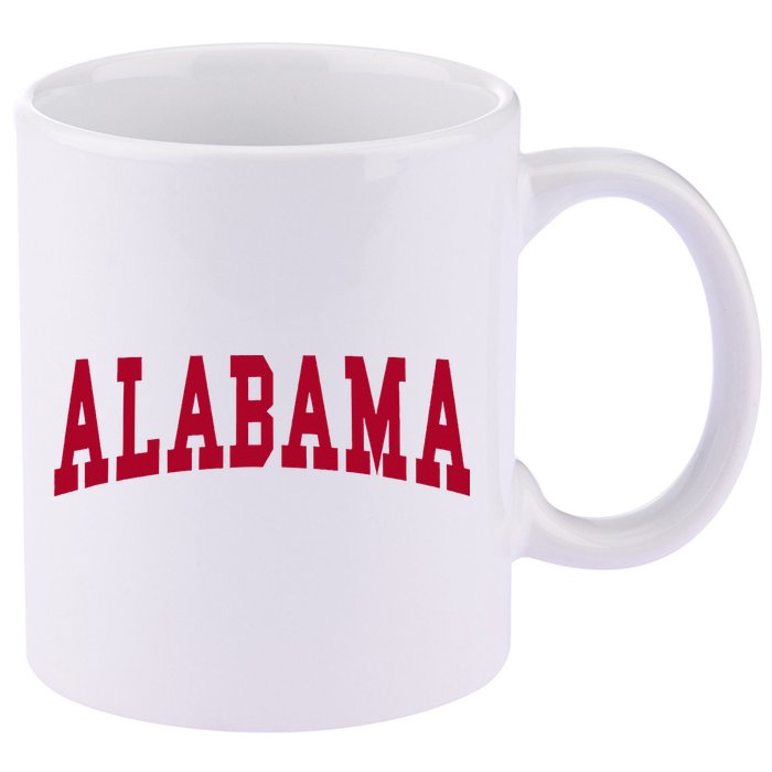 Alabama Throwback Design Classic 11oz C Handle Ceramic Mug