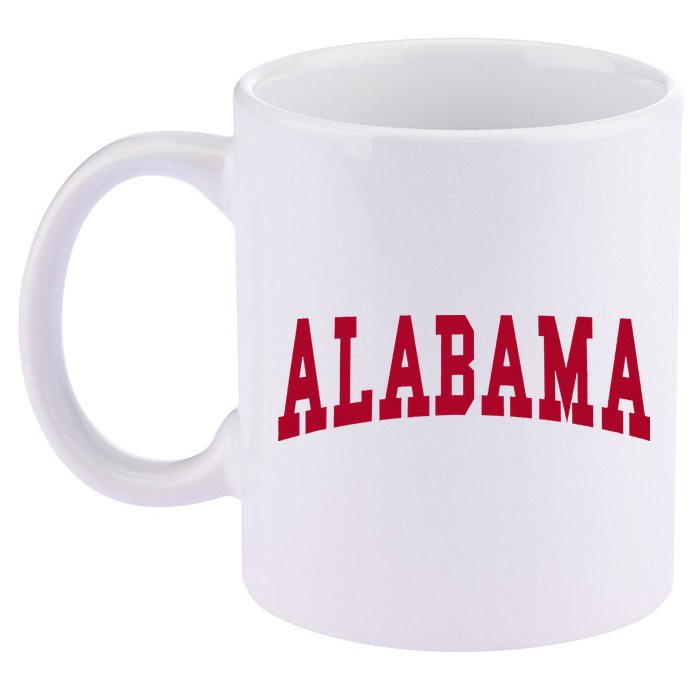 Alabama Throwback Design Classic 11oz C Handle Ceramic Mug