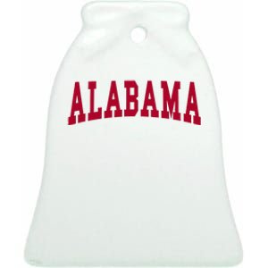 Alabama Throwback Design Classic Ceramic Bell Ornament