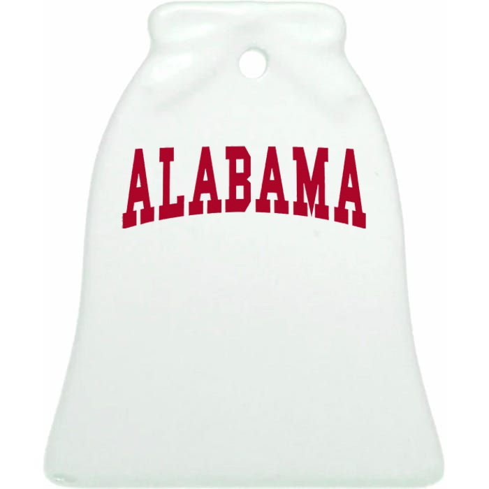 Alabama Throwback Design Classic Ceramic Bell Ornament