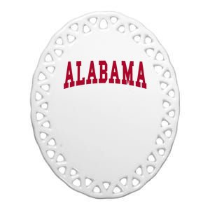 Alabama Throwback Design Classic Ceramic Oval Ornament