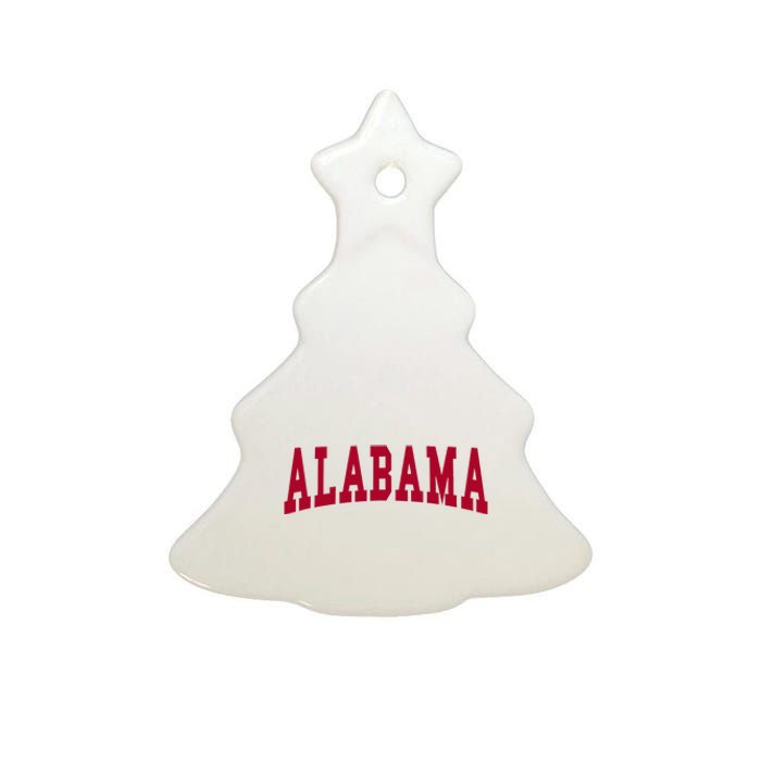 Alabama Throwback Design Classic Ceramic Tree Ornament