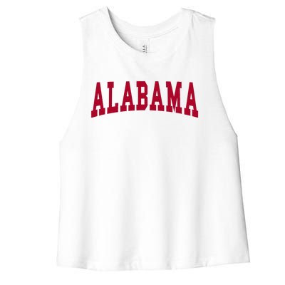 Alabama Throwback Design Classic Women's Racerback Cropped Tank