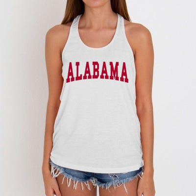 Alabama Throwback Design Classic Women's Knotted Racerback Tank