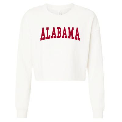 Alabama Throwback Design Classic Cropped Pullover Crew