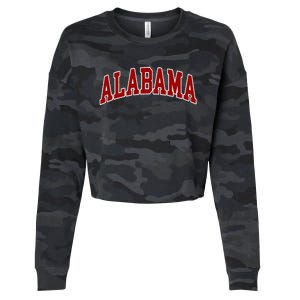 Alabama Throwback Design Classic Cropped Pullover Crew