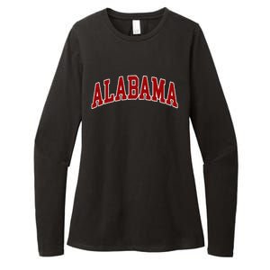 Alabama Throwback Design Classic Womens CVC Long Sleeve Shirt