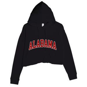 Alabama Throwback Design Classic Crop Fleece Hoodie