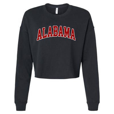 Alabama Throwback Design Classic Cropped Pullover Crew
